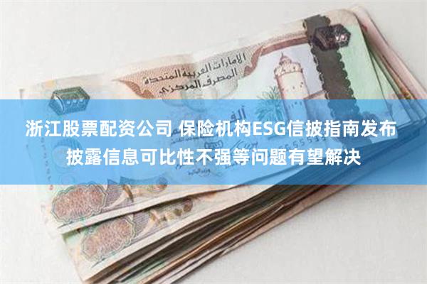 浙江股票配资公司 保险机构ESG信披指南发布 披露信息可比性不强等问题有望解决