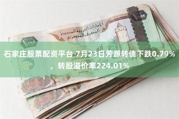 石家庄股票配资平台 7月23日芳源转债下跌0.79%，转股溢价率224.01%