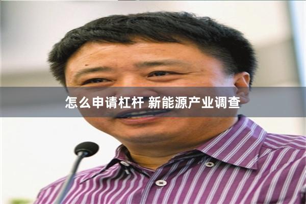 怎么申请杠杆 新能源产业调查